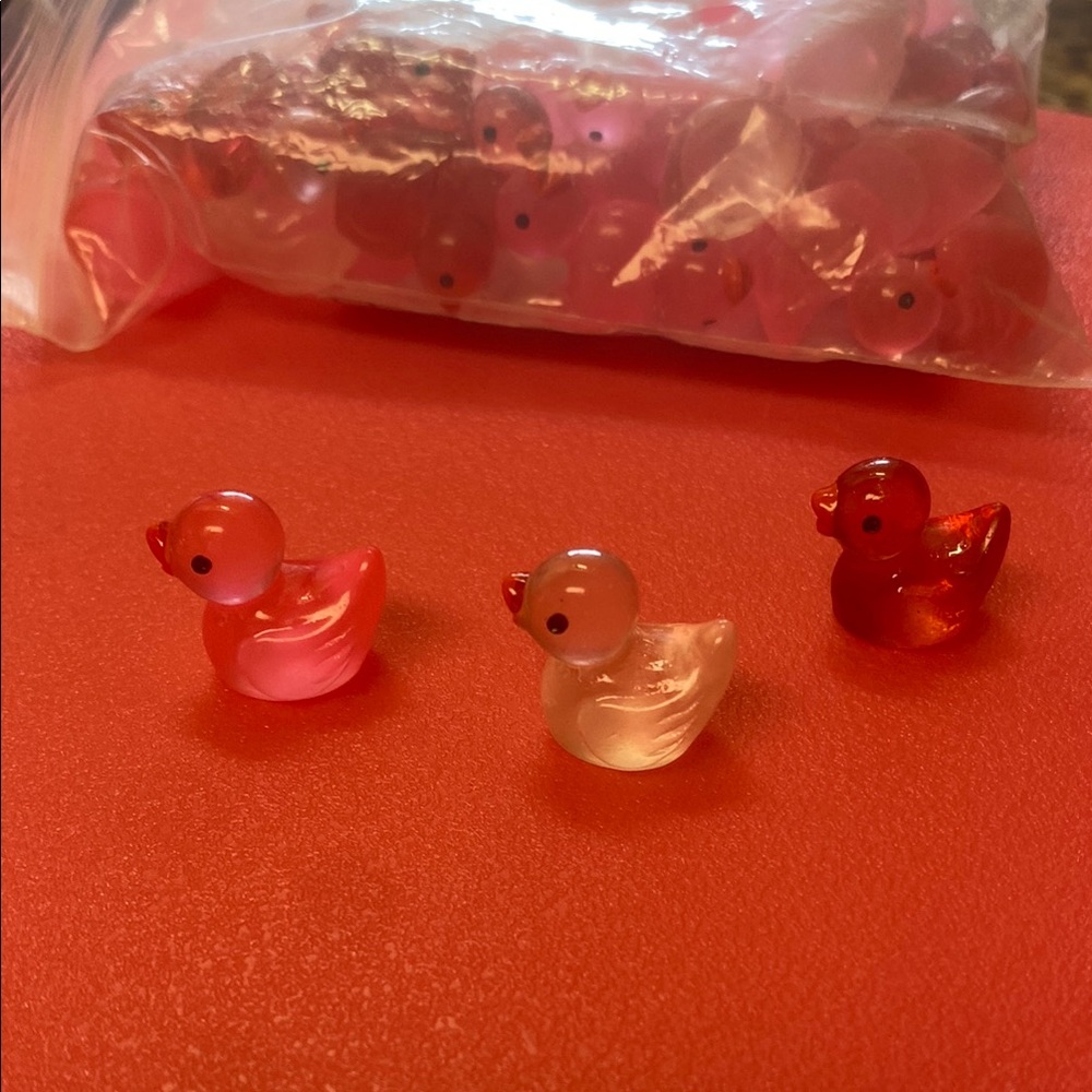 Colorful Duck Figurines Set
